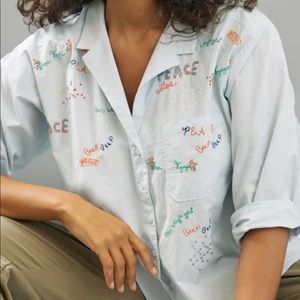 Anthropologie Maeve bon voyage blouse size 10 NWT